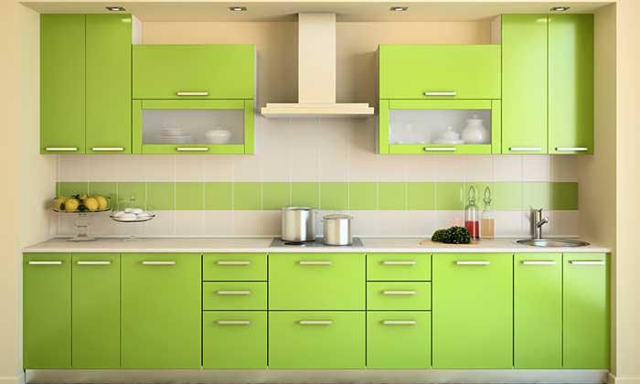 Green color for kitchen
