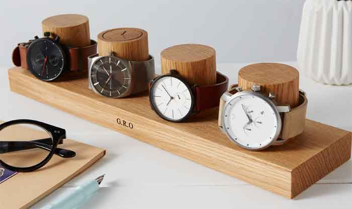 pine wood watch stand