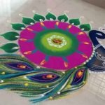 big-peacock-rangoli-design