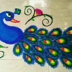 blue-peacock-rangoli-design