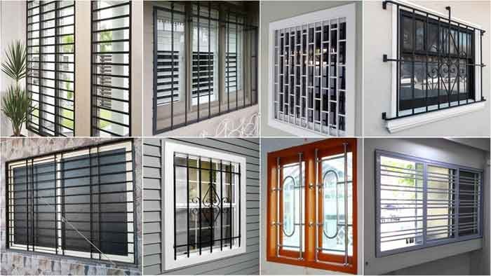 latest aluminium window grill design