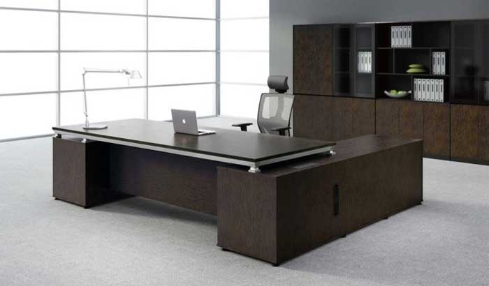 L shape office table design