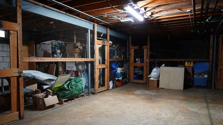 Using the basement as the storage room