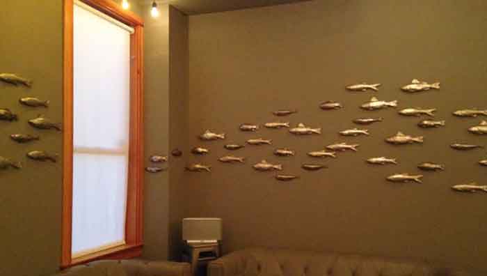 fish wall putty design
