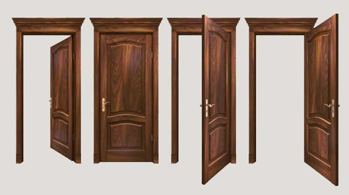 modern wooden door frame