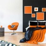 orange-black-bedroom-walls
