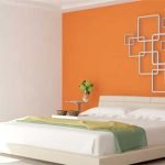 orange-white-bedroom-wall