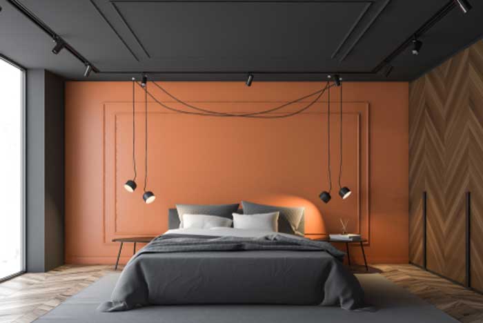 orange wood color combination