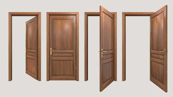simple wooden door frame