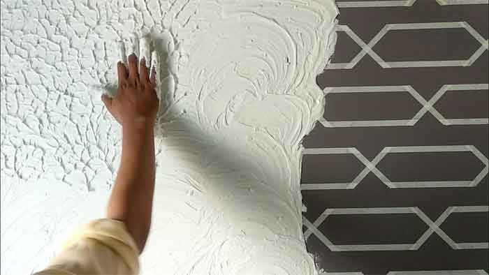 wall putty with masking tape
