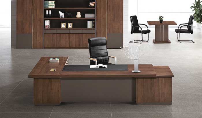wooden office table design for boss