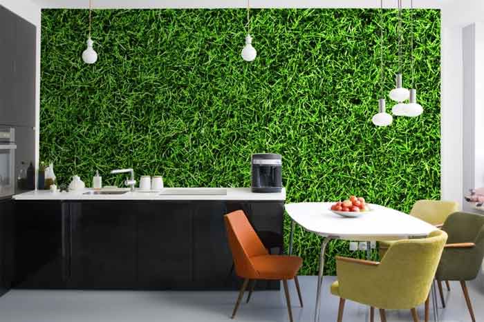 Fake Grass Wall Makeover for Accent Walls