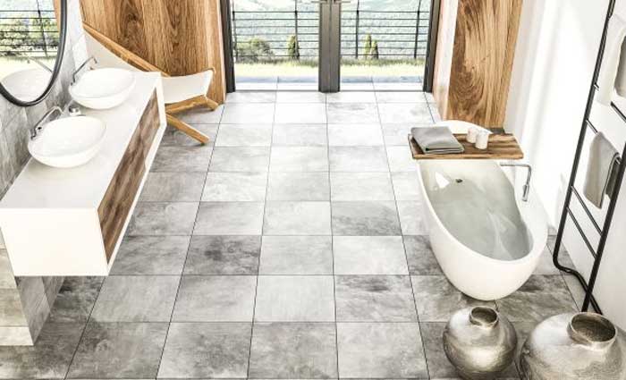 Porcelain Tiles Bathroom Flooring Design