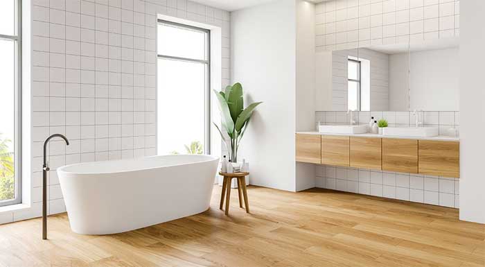 Wooden Bathroom Flooring Design