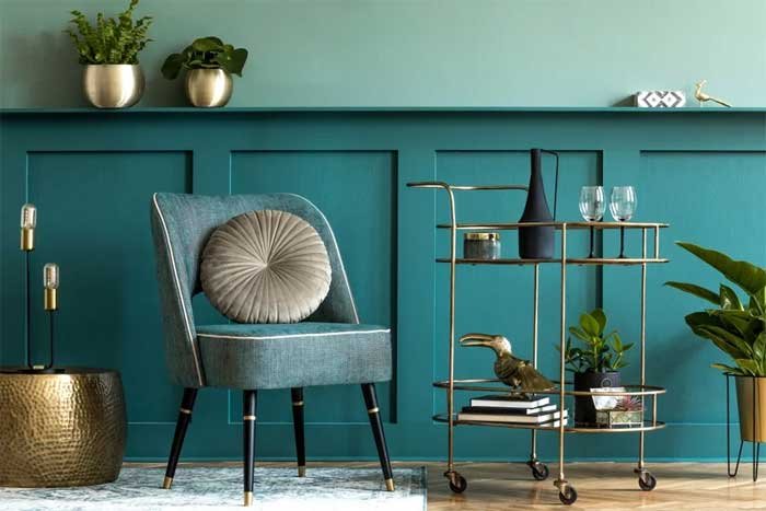 blue green colour vastu living room