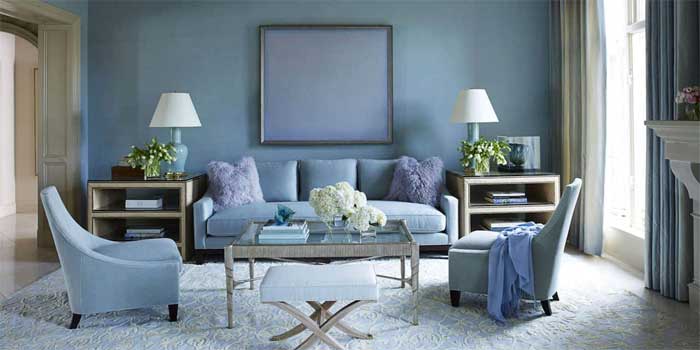 blue hues living room vastu