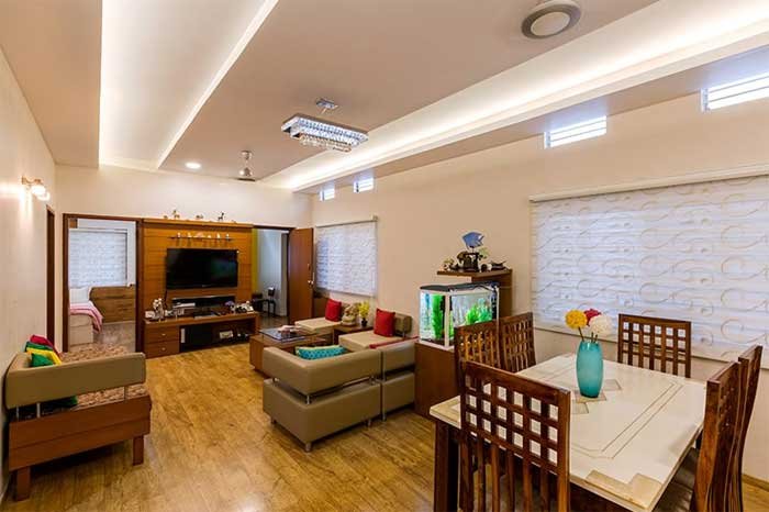 brown color vastu for living room