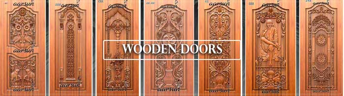 Flower wood carving design main door