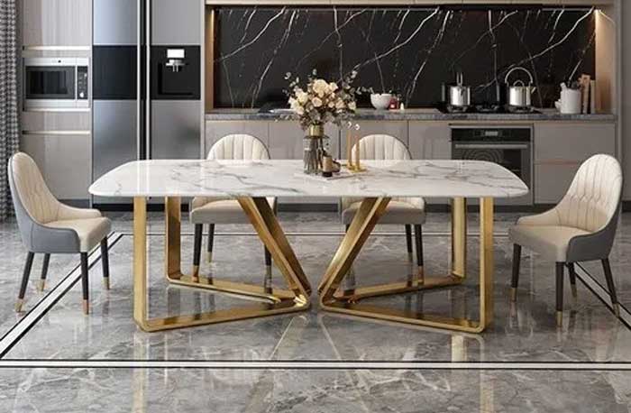 modern steel dinning table designs