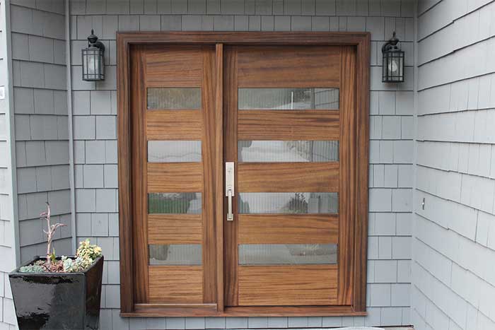 modern wood main front door design