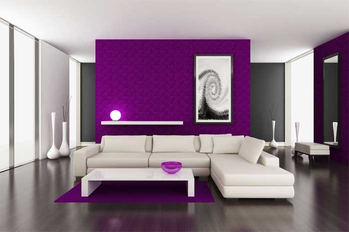 purple living room colour vastu