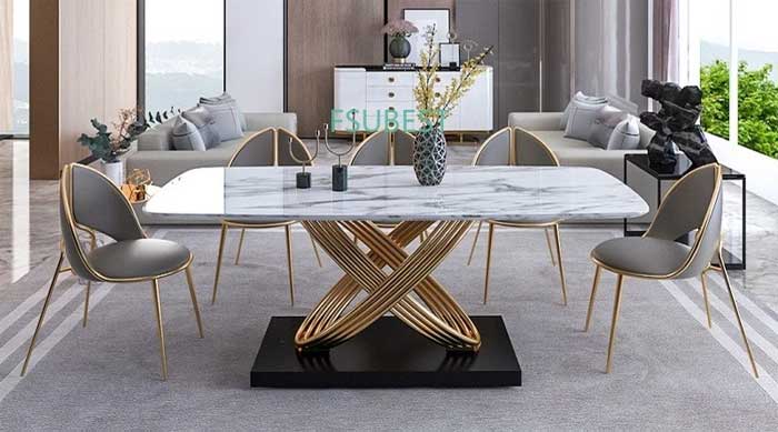 steel dining table for home