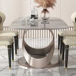 stone-base-steel-top-dining-table-design