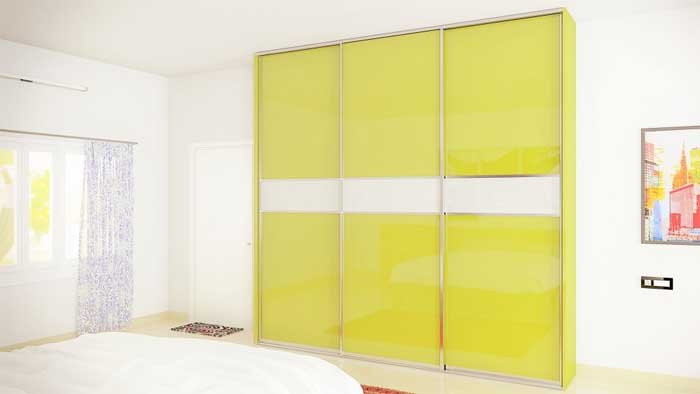 white and lemon wardrobe sunmica color