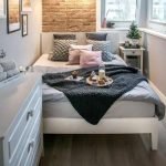 A Small Designed Bed guest room