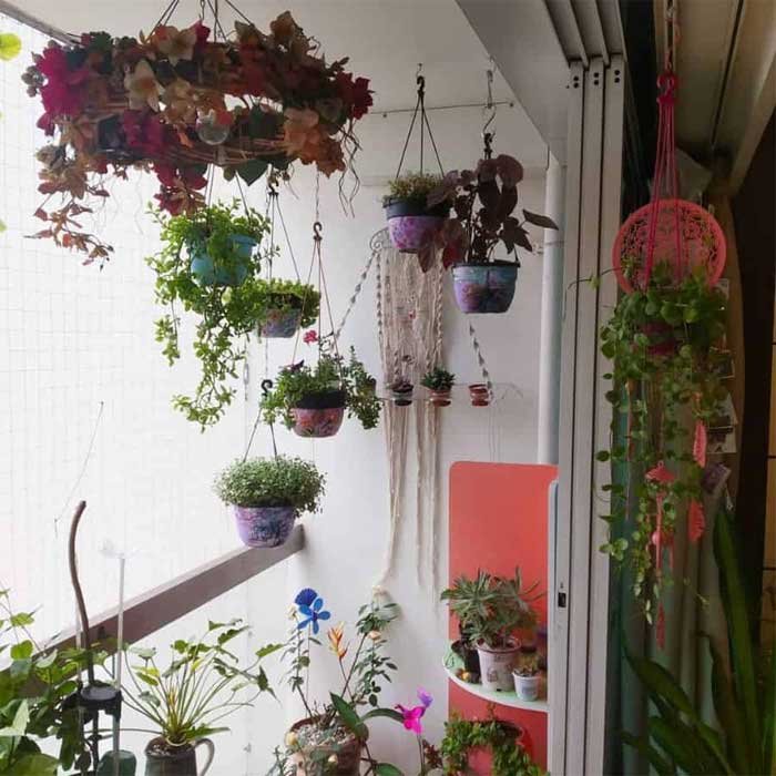 vertical terracotta balcony garden