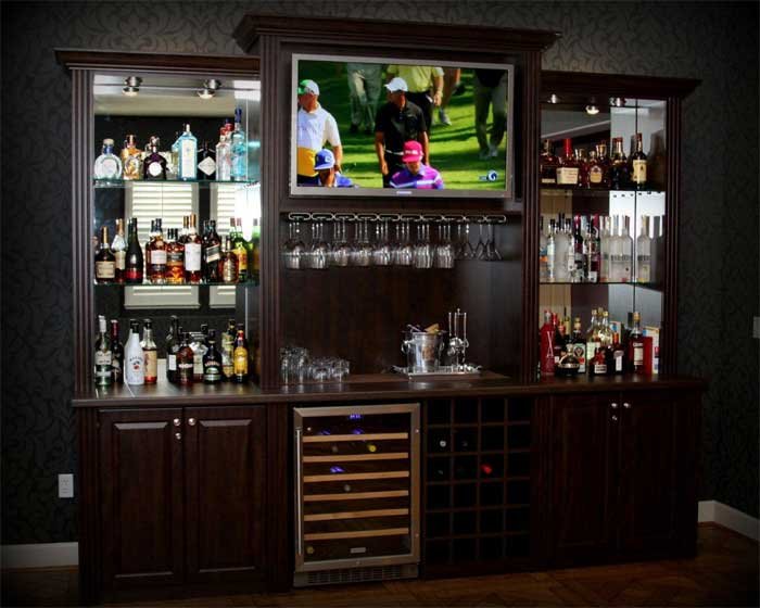 dark closet home bar designs