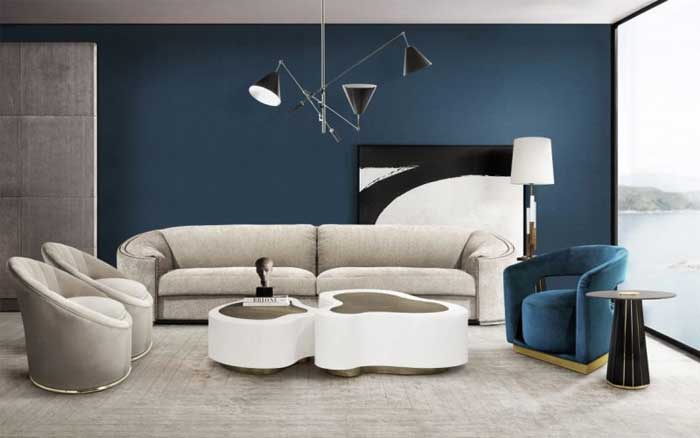 elegant center table with sofa set design