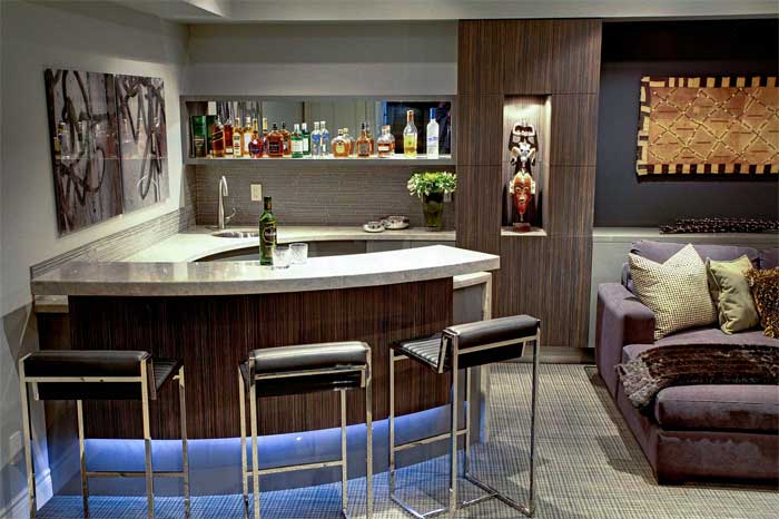 murals and wallpaper bar designs in home