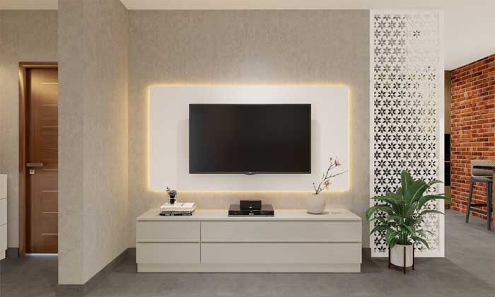 tv cabinet in 1bhk flat