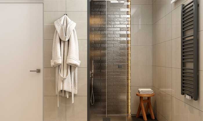 Modern 1bhk bathroom shower area