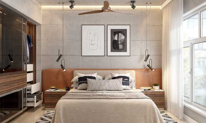 Modern 1bhk bedroom interior design