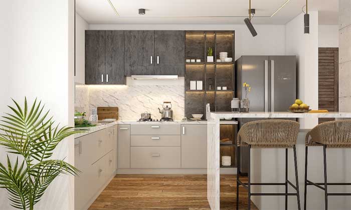 Modern 1 bhk kitchen interior design