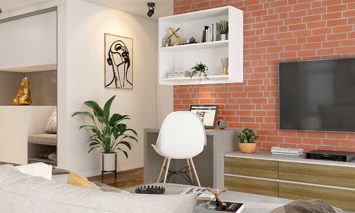 ultramodern 1 bhk living room interior design
