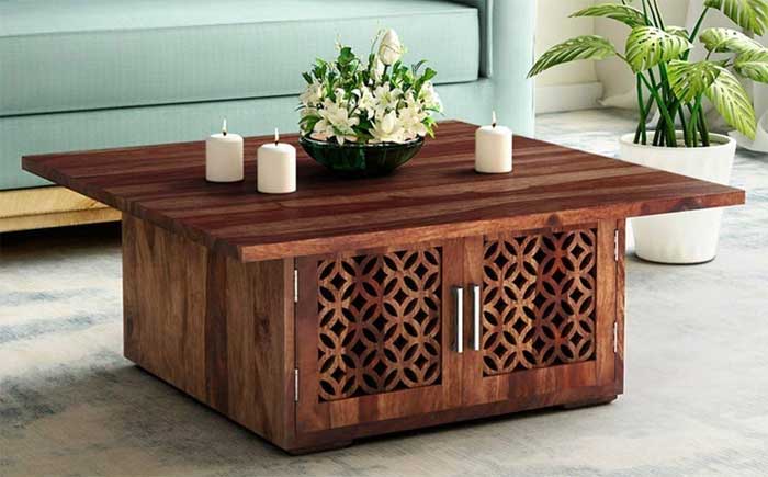 wooden center table design for living room