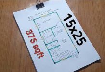 15 feet by 25 feet house plan map design