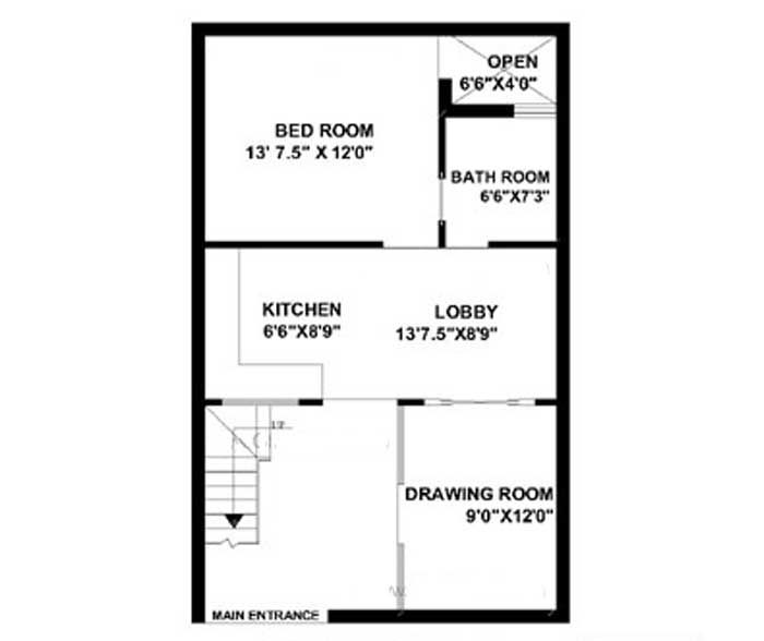 15 25 ground floor house plan map