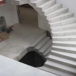 A Curved concrete stair