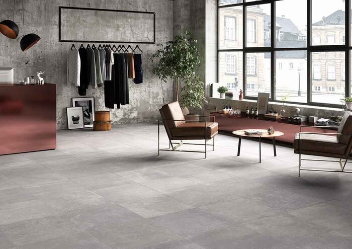 grey color floor tiles designs for living room