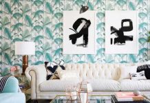 living room wall paper designs