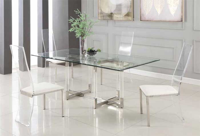 modern glass dining table design
