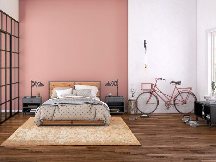 pink and white color combination for bedroom