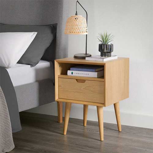 Scandinavian style corner table design for living room