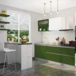 Green spring and white