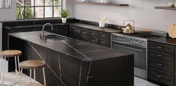 black granite countertops for kitchen