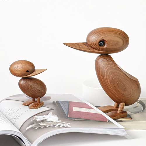 handcrafted woodcraft duck toy